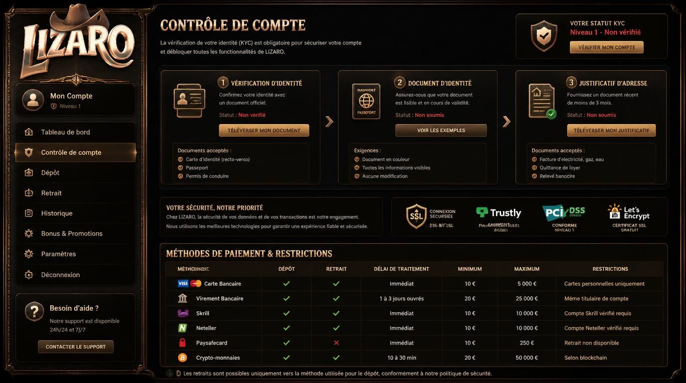 Vigilance et sécurité lors des dépôts limites, vérifications KYC