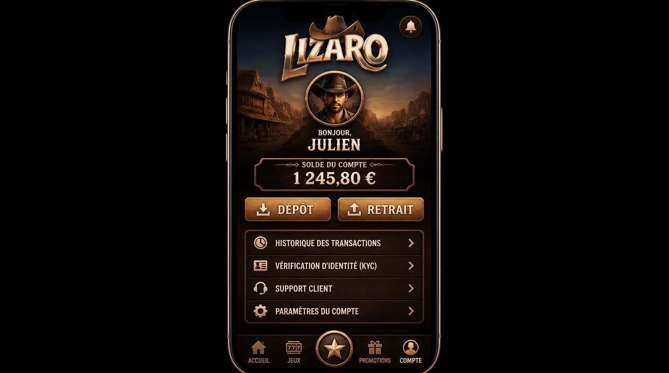 Interface compte joueur rapide et complet