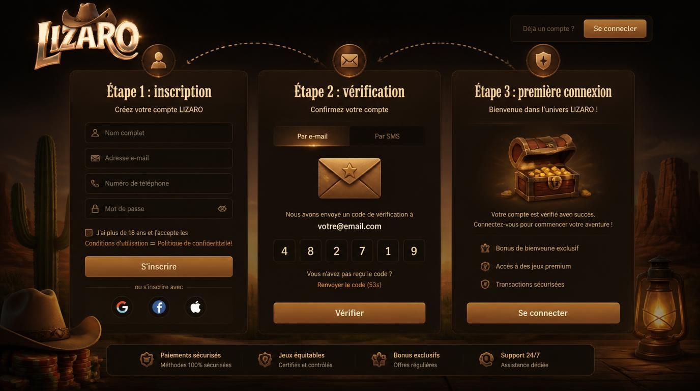  Trois étapes d’inscription simplifiées 
